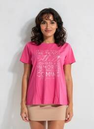 T-shirt coupe droite manches courtes rose STREET ONE femme