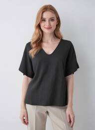 Top stretch manches courtes noir B.YOUNG femme