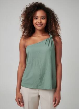Top stretch sans manche vert VERO MODA femme