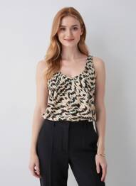 Top tissage jersey sans manche beige VERO MODA femme