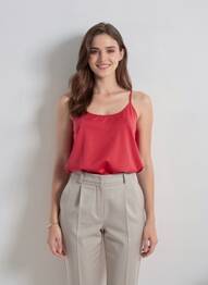 T-shirt stretch fines bretelles rouge VERO MODA femme