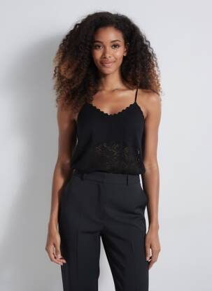 Top stretch fines bretelles noir VERO MODA femme