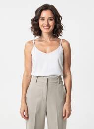 T-shirt col v fines bretelles gris STREET ONE femme