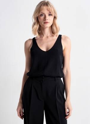 Top stretch sans manche noir VERO MODA femme