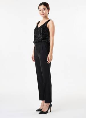 Top stretch sans manche noir STREET ONE femme