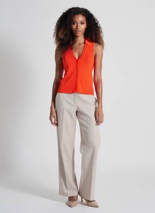 Top stretch sans manche rouge VERO MODA femme