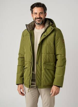 Doudoune poches a capuche vert DAYTONA homme