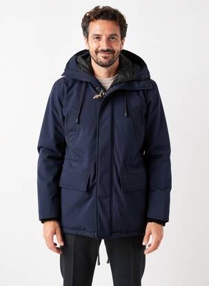Parka manches longues a capuche bleu DAYTONA homme