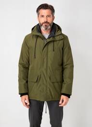 Parka tissage imperméable a capuche vert DAYTONA homme