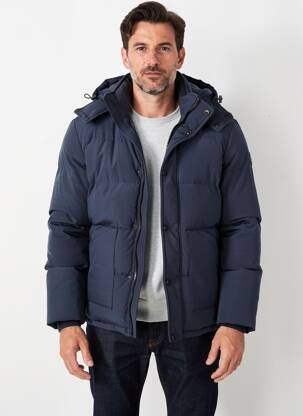 Doudoune manches longues a capuche bleu DAYTONA homme