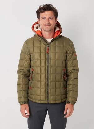 Doudoune poches a capuche vert DAYTONA homme