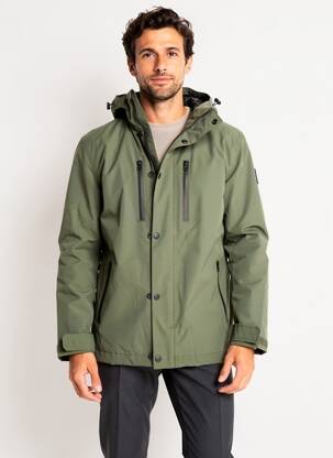 Parka manches longues a capuche vert DAYTONA homme