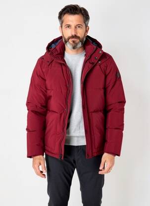 Doudoune poches a capuche rouge DAYTONA homme