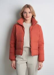 Doudoune poches sans capuche orange ROSE GARDEN femme