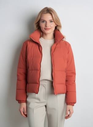 Doudoune poches sans capuche orange ROSE GARDEN femme