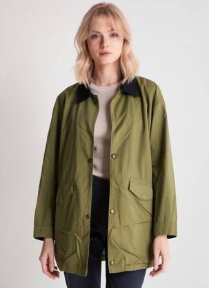 Veste casual coupe droite vert ROSE GARDEN femme