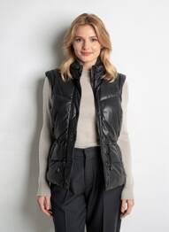 Doudoune poches sans capuche noir ROSE GARDEN femme