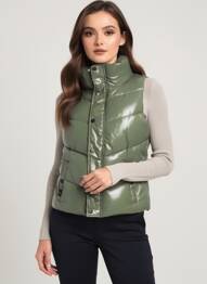 Doudoune poches sans capuche vert ROSE GARDEN femme