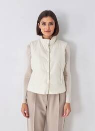 Doudoune poches sans capuche beige ROSE GARDEN femme