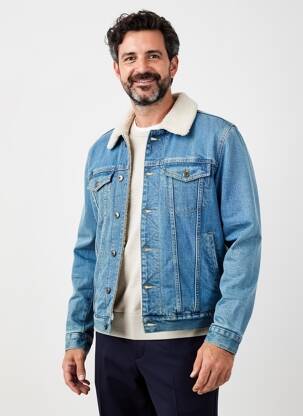 Veste casual fermeture boutonnée sur le devant bleu DAYTONA homme