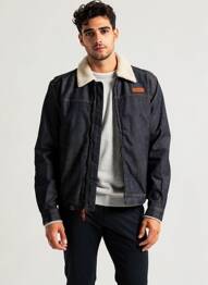 Veste casual poignets boutonnés avec fente bleu IRON AND RESIN homme