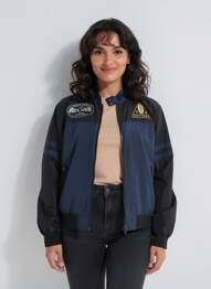 Blouson tissage imperméable noir DAYTONA femme