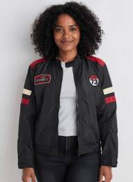 Blouson tissage imperméable noir DAYTONA femme