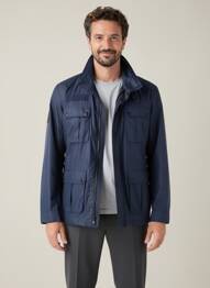 Coupe-vent poignets pressionnés sans capuche bleu DAYTONA homme