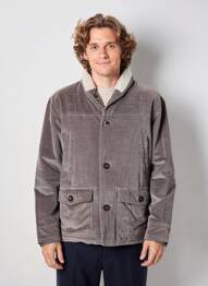 Veste casual fermeture boutonnée sur le devant gris IRON AND RESIN homme