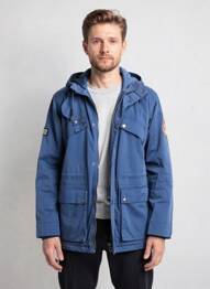 Parka manches longues a capuche bleu DAYTONA homme
