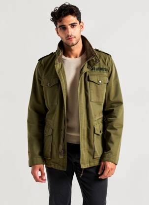 Parka manches longues a capuche vert IRON AND RESIN homme