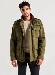 Parka manches longues a capuche vert IRON AND RESIN homme