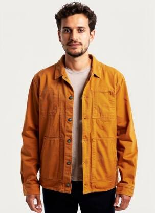 Veste casual coupe droite orange DAYTONA homme