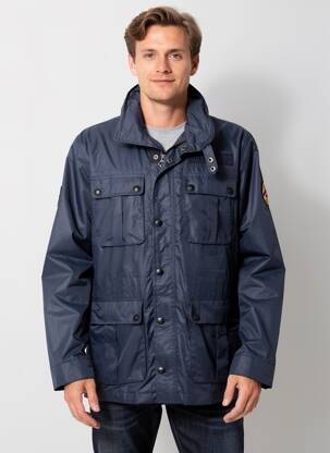 Coupe-vent finition intérieure doublure satiné a capuche bleu DAYTONA homme