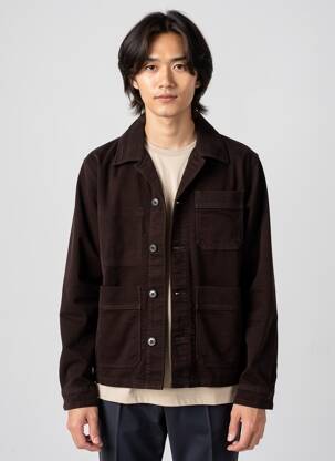 Veste casual coupe droite marron IRON AND RESIN homme