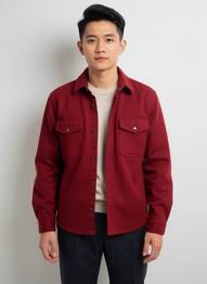 Veste casual coupe droite rouge IRON AND RESIN homme