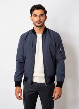 Doudoune poches sans capuche bleu DAYTONA homme