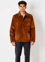 Veste en cuir coupe droite marron IRON AND RESIN homme