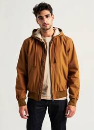 Blouson capuche marron IRON AND RESIN homme