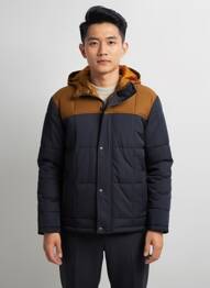 Blouson capuche bleu IRON AND RESIN homme