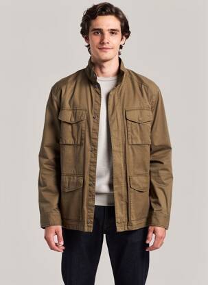 Veste casual coupe droite vert IRON AND RESIN homme