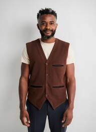 Gilet sans manche coupe cintrée marron DAYTONA homme