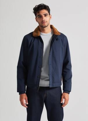 Blouson finition intérieure doublure polaire bleu IRON AND RESIN homme