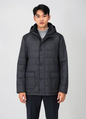 Doudoune poches a capuche gris CAMBERABERO homme