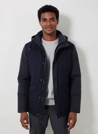 Doudoune manches longues a capuche bleu CAMBERABERO homme