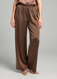 Pantalon large coupe fluide taille normale marron IMPERIAL femme