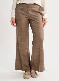 Pantalon flare fermeture zippée sous rabat avec crochet taille normale orange IMPERIAL femme