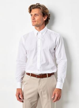 Chemise manches longues poignets boutonnés blanc IMPERIAL homme