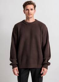 Pull stretch manches longues marron IMPERIAL homme