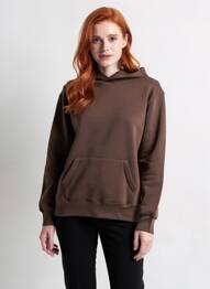 Sweat-shirt à capuche col rond manches longues marron IMPERIAL femme